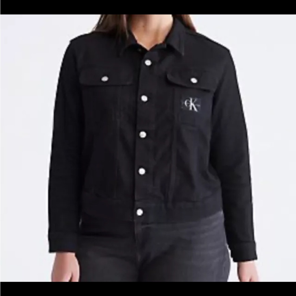 Calvin Klein Plus Size 90s Women’s Denim Jacket 2XL Black